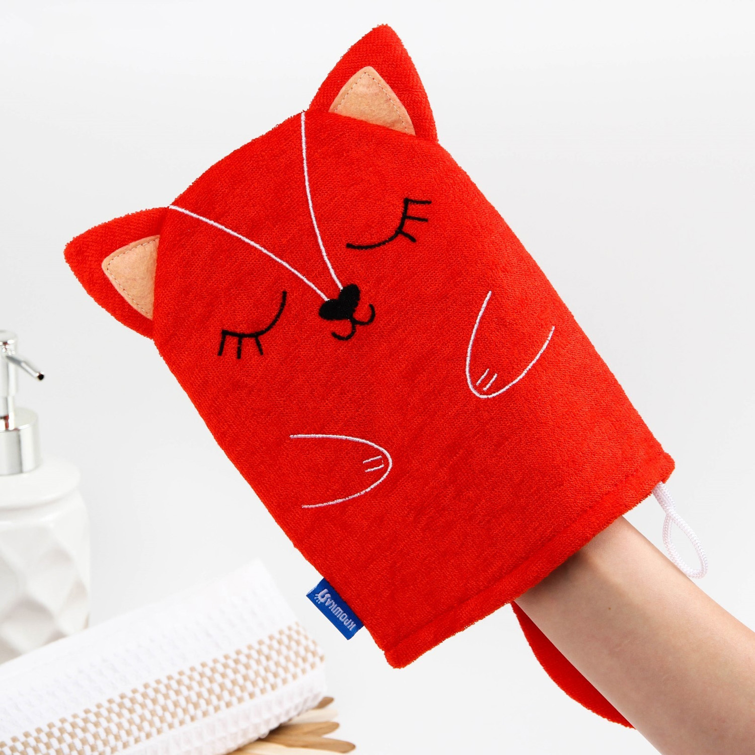 яяяИгрушка-мочалка для купания "Лисичка" из махры  3612503