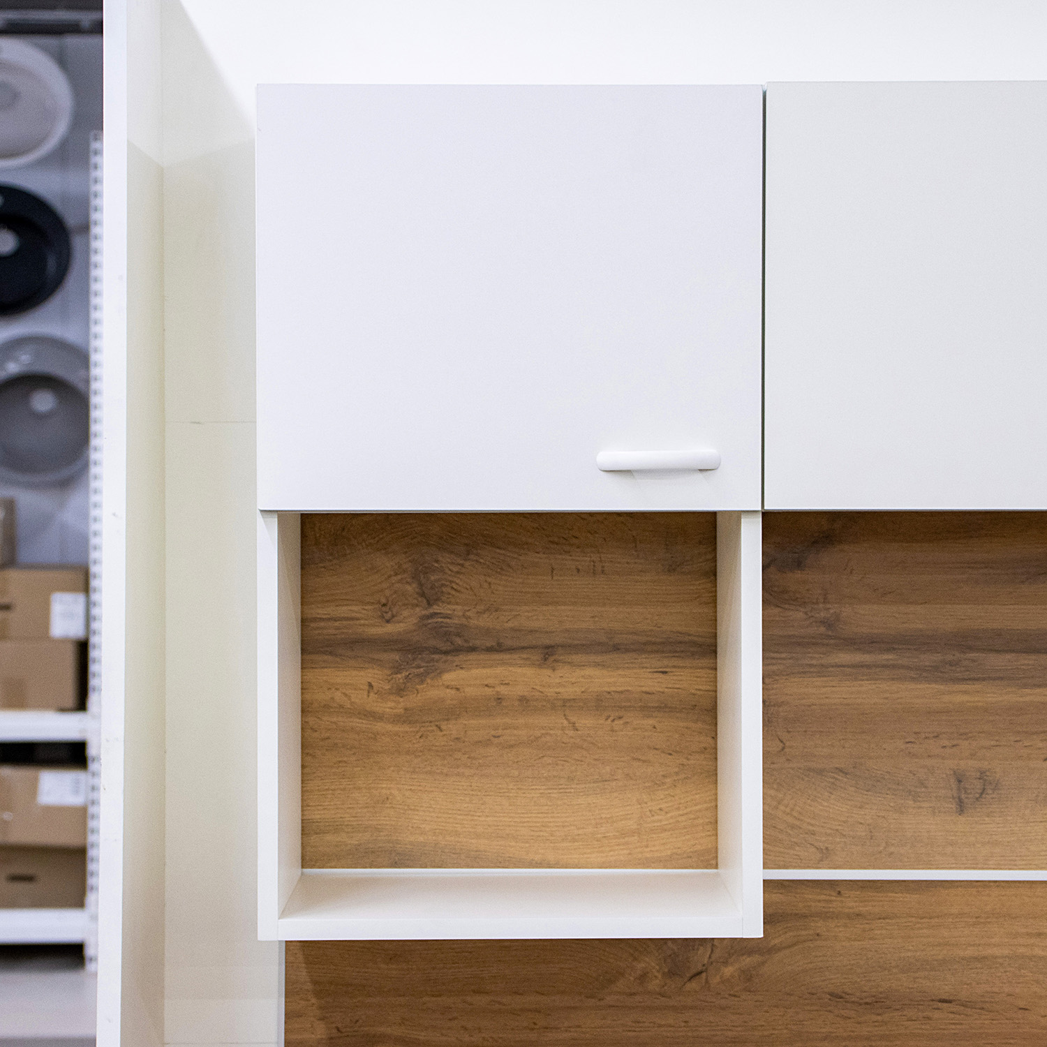 Шкаф навесной 300х676х290 мм BROZEX-WOOD Liberty, с дверцей, белый