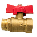 Кран шаровый 3/4" (Ø20) М/П бабочка STI 11Б27п1 (466) *1/100