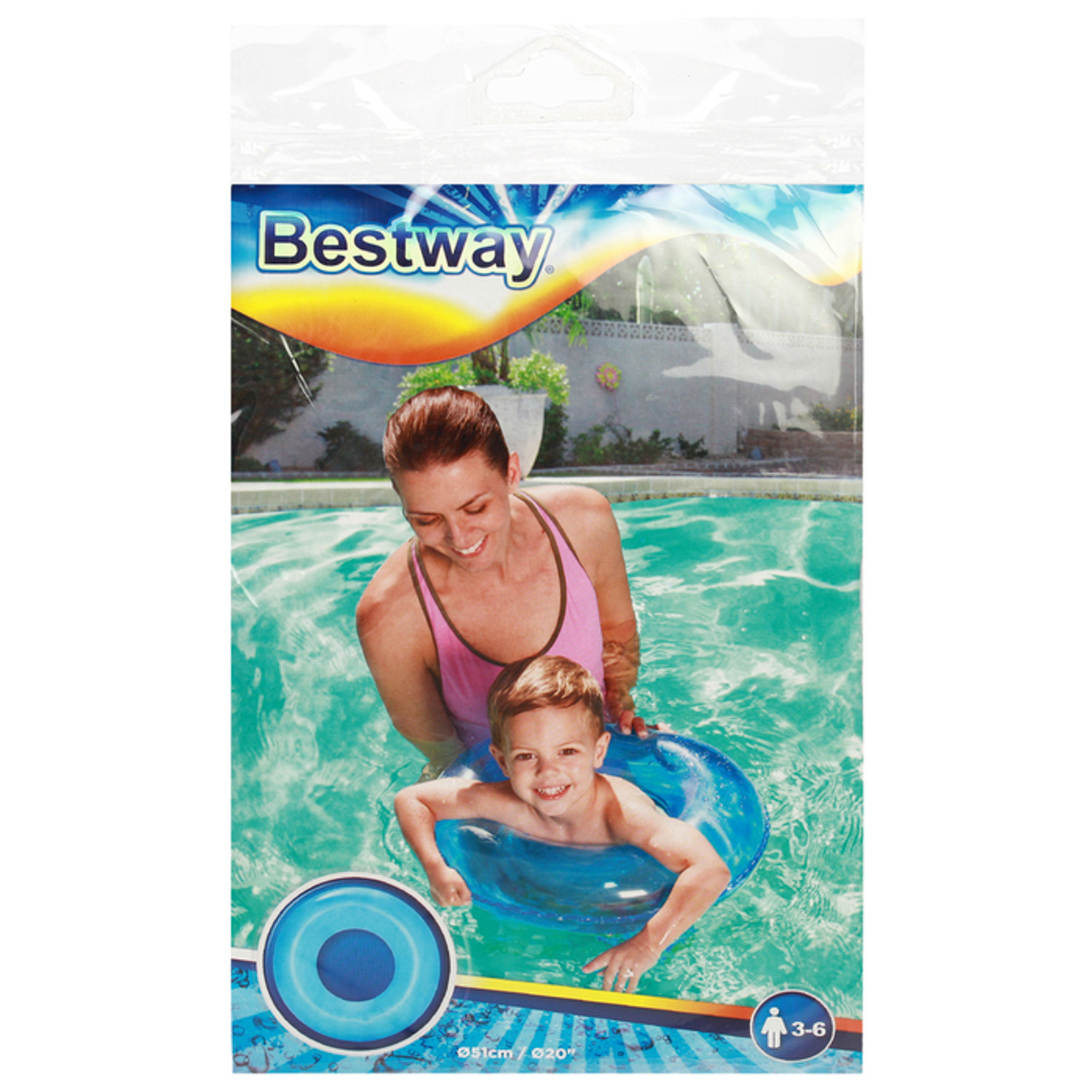 Круг для плавания детский BESTWAY Неоновый иней, диаметр 51 см, 3-6 лет Круг для плавания детский BESTWAY Неоновый иней, диаметр 51 см, 3-6 лет