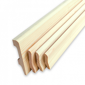 Плинтус Евро 2.2 м, 60 мм, сращенный, бессучковый