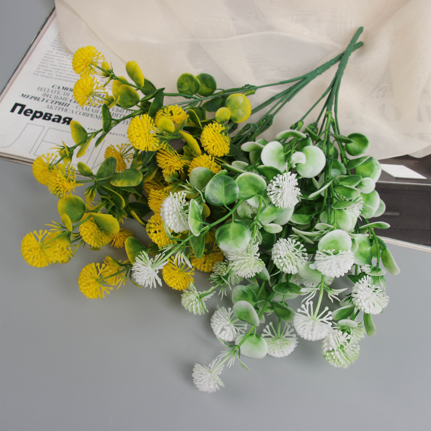 Букет искусственный «Одуванчик галант», h=30 см, МИКС