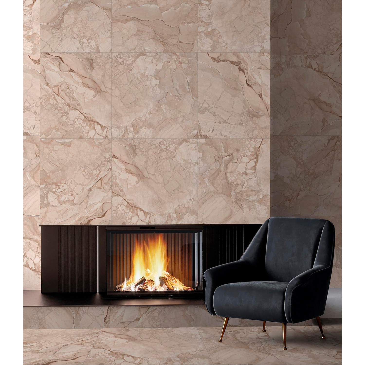 Керамогранит 1.44 м² Global Tile Celestia GT60601002MR, 600x600x9.5 мм, глазурованный, бежевый