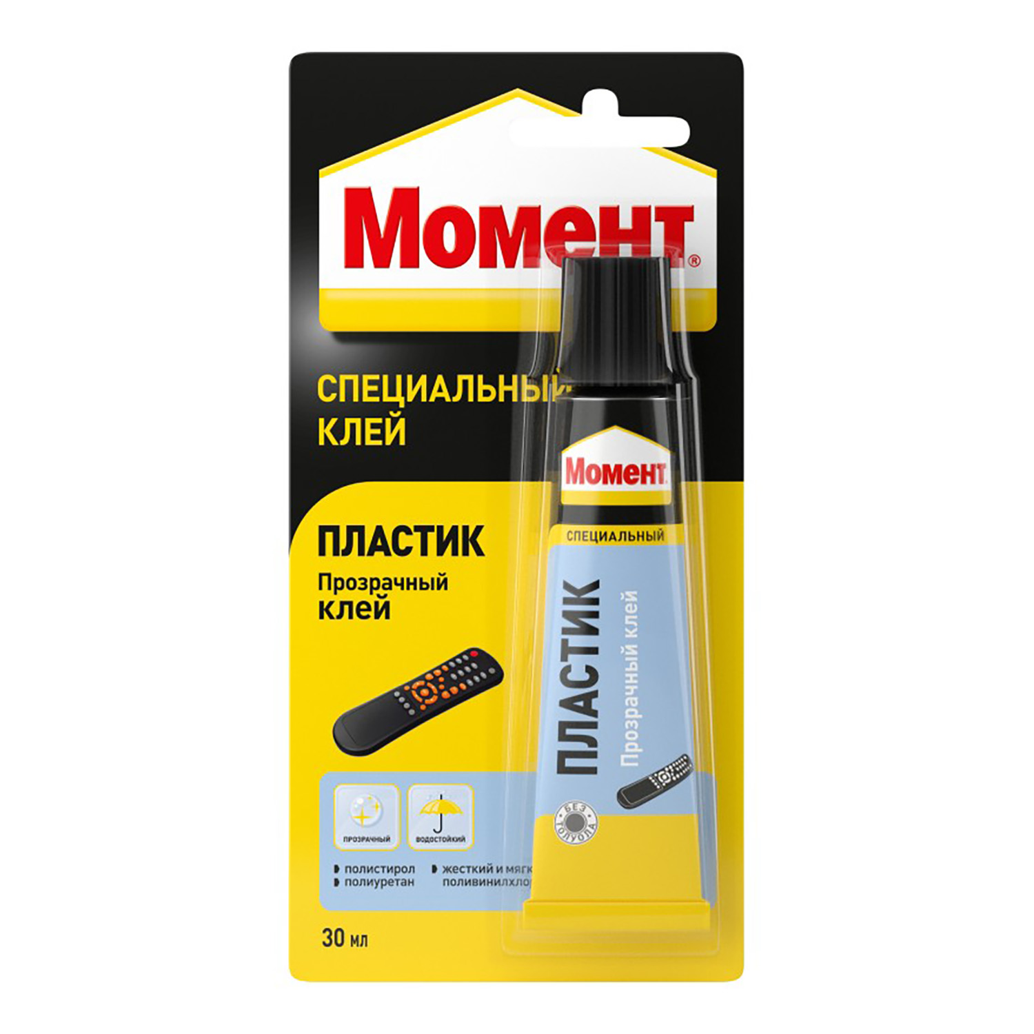 Клей Момент Пластик, 30 мл, прозрачный