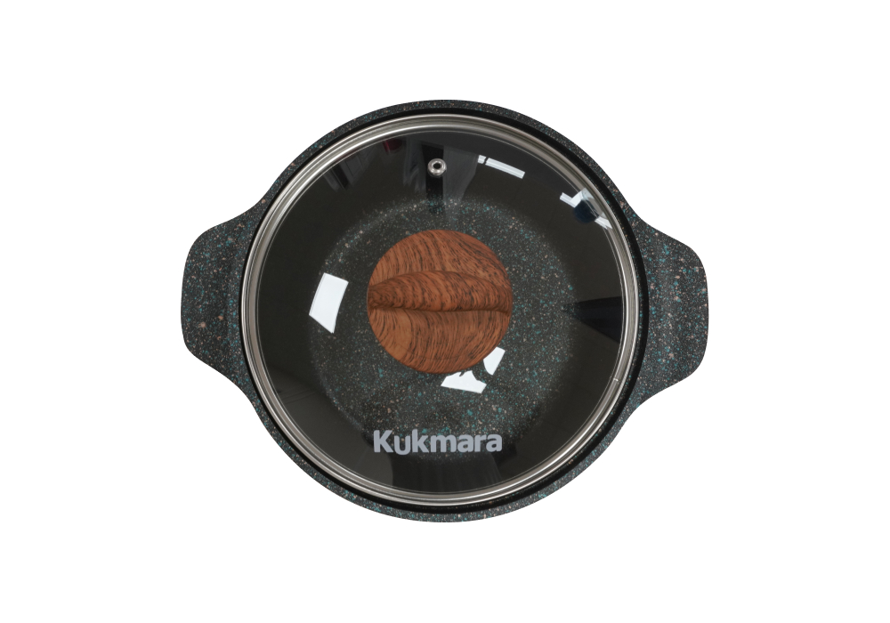 Кастрюля алюмин. антипригарная "Kukmara" "Granit Ultra INDUCTION" blue 2,0л Стекл.кр. кгги23а *1/3