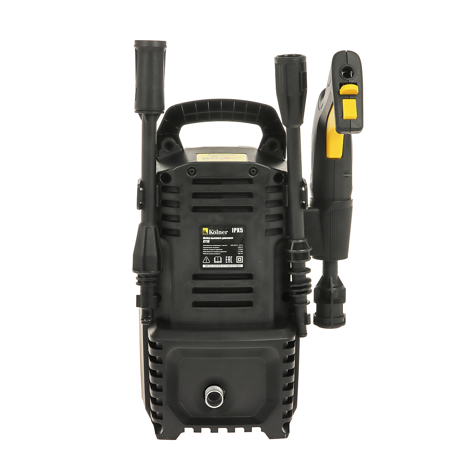 Мойка высокого давления 1600Вт 380л/ч 110/70 бар шланг 5м самовсасывающая K110 Kolner *1 Мойка высокого давления 1600Вт 380л/ч 110/70 бар шланг 5м самовсасывающая K110 Kolner *1