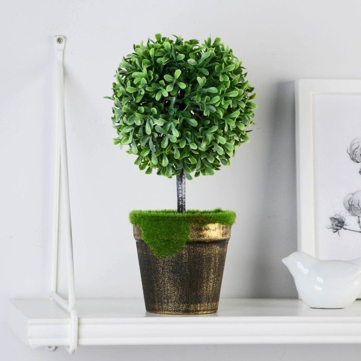 Бонсай в горшке "Самшит" 10х23 см  9750524 Бонсай в горшке "Самшит" 10х23 см  9750524