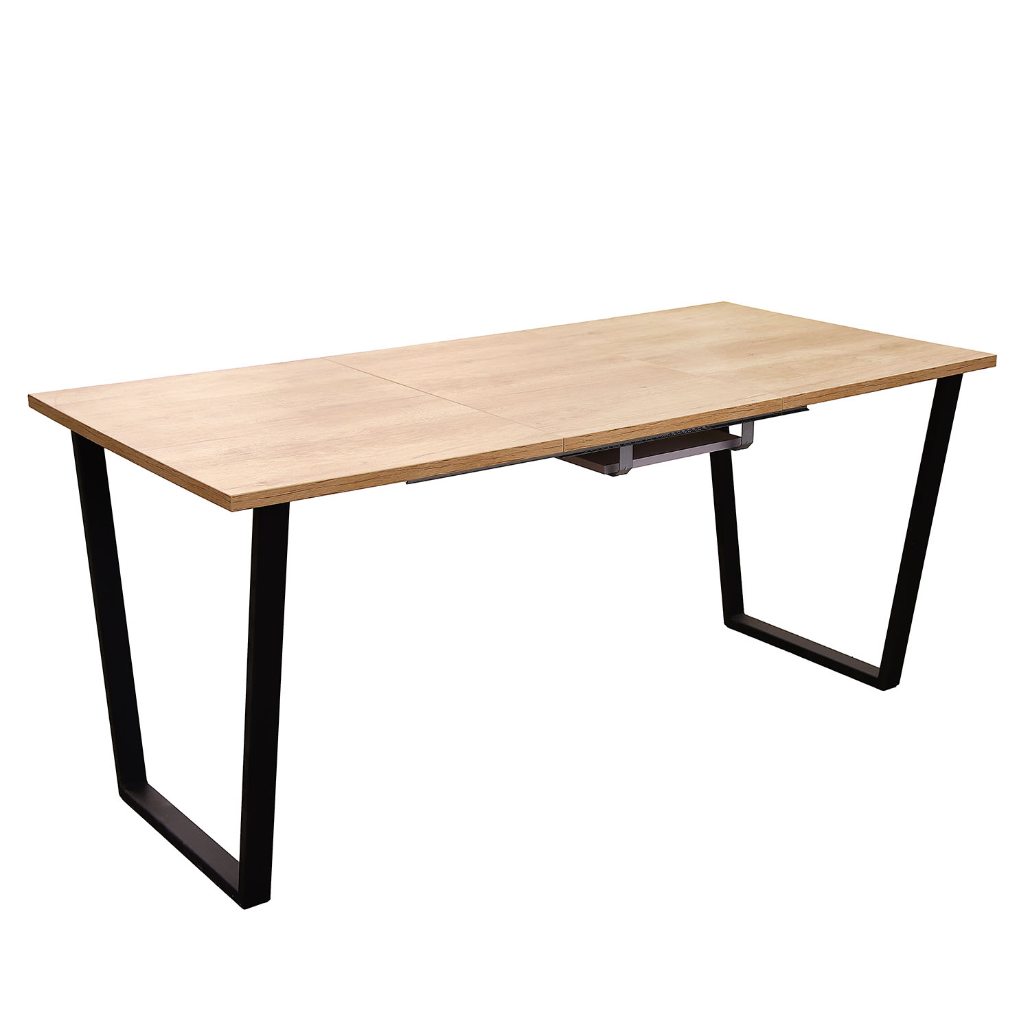 Стол раздв.АТЛАНТ-2 1200(+500)*800*h750мм ЛДСП EGGER Дуб Небреска+комплект ножек дерев.Черный *1