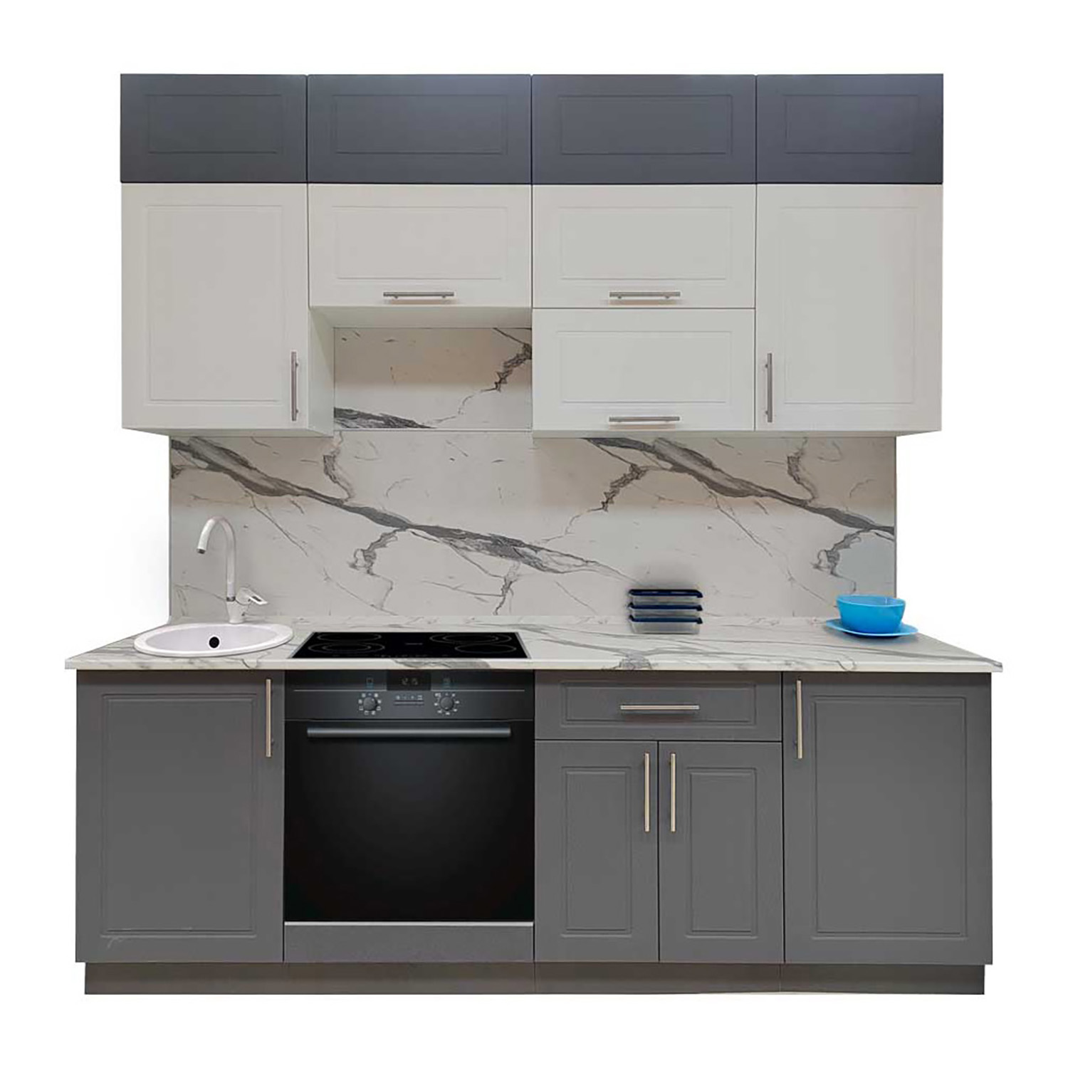 Шкаф навесной 600х676х290 мм BROZEX-WOOD Lux Горизонт, с двумя дверцами