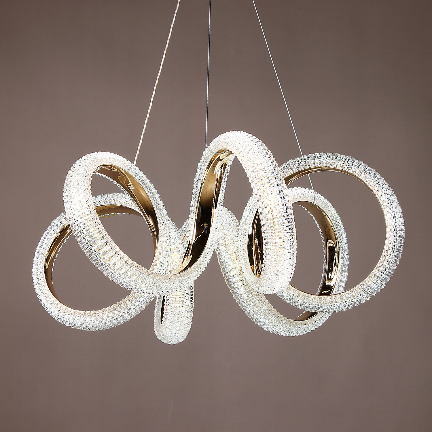 Светильник подвесной светодиодный 9232/140W Gold  530 мм 3 реж., пульт S=20м2  VERNER LIGHTING *1