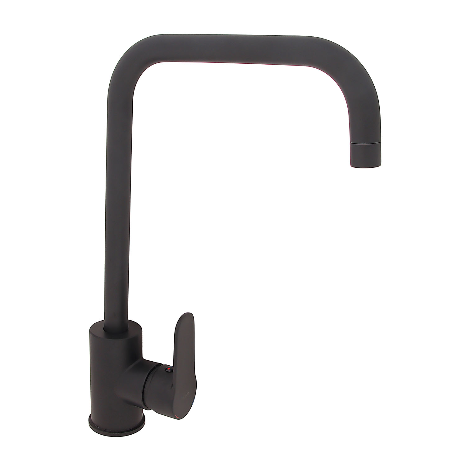 Смеситель для кухни Milardo Poli черный матовый, высокий излив POLBLL0M05 *1/16