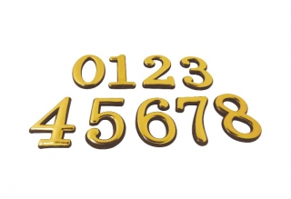 яяяНомер квартирный пластмассовый золото №2 *10/150
