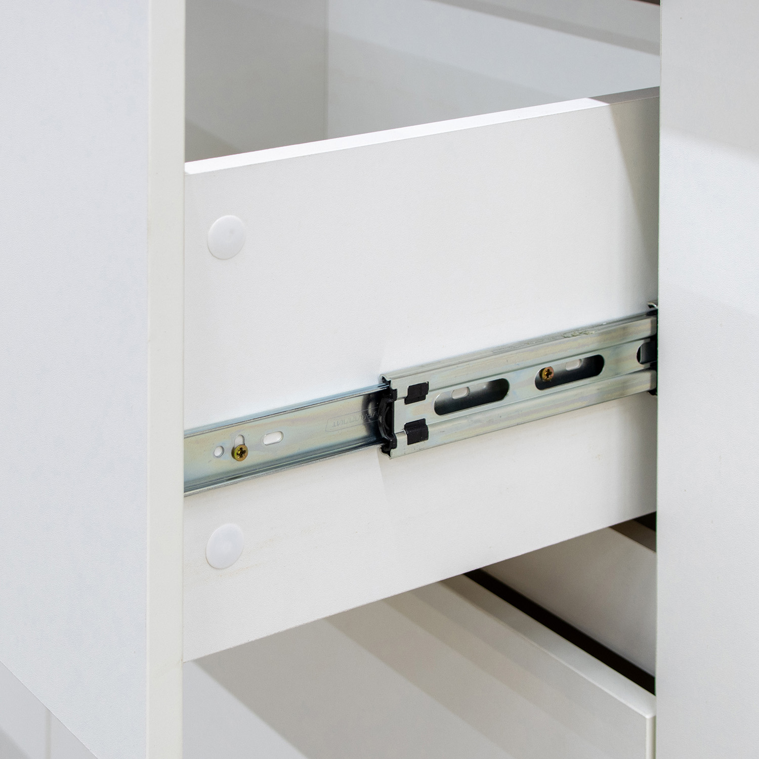 Шкаф напольный 400х850х600 мм BROZEX-WOOD Стиль, с тремя ящиками, белый