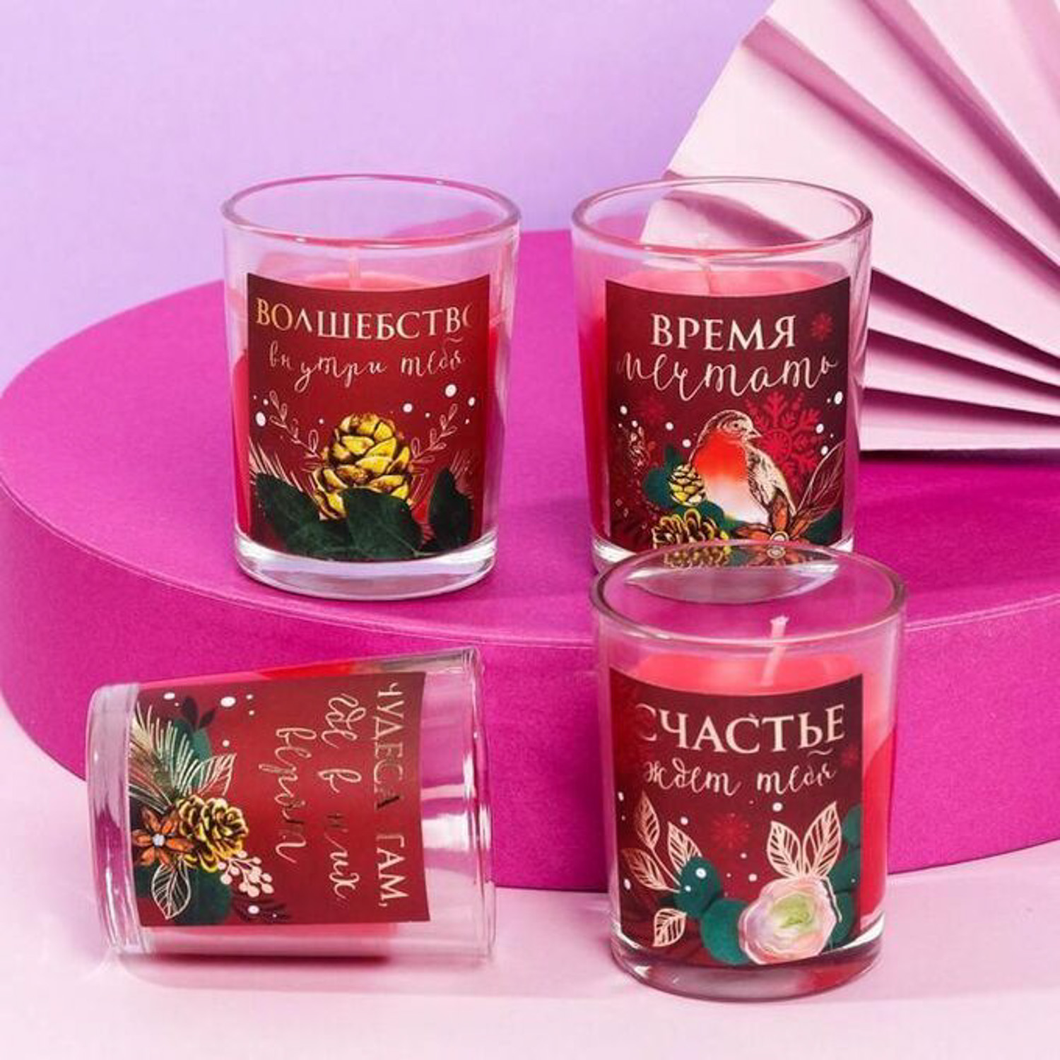 Свеча интерьерная "Для тебя" 7х5 см, МИКС 7372636