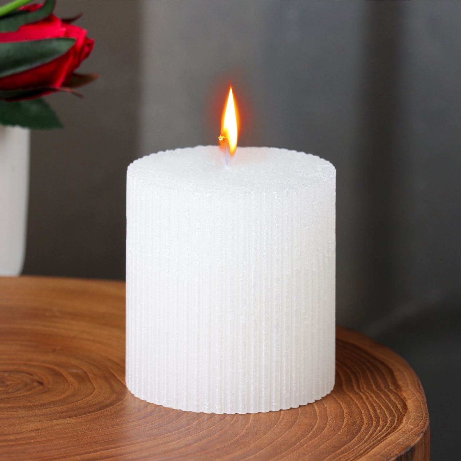 Свеча "Рельеф", 7×7.5см, перламутровый металлик   9814724