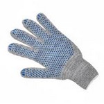 Перчатки ХБ с ПВХ точ 10кл (5 нитей) 45гр серые (графит)  *10/250/400