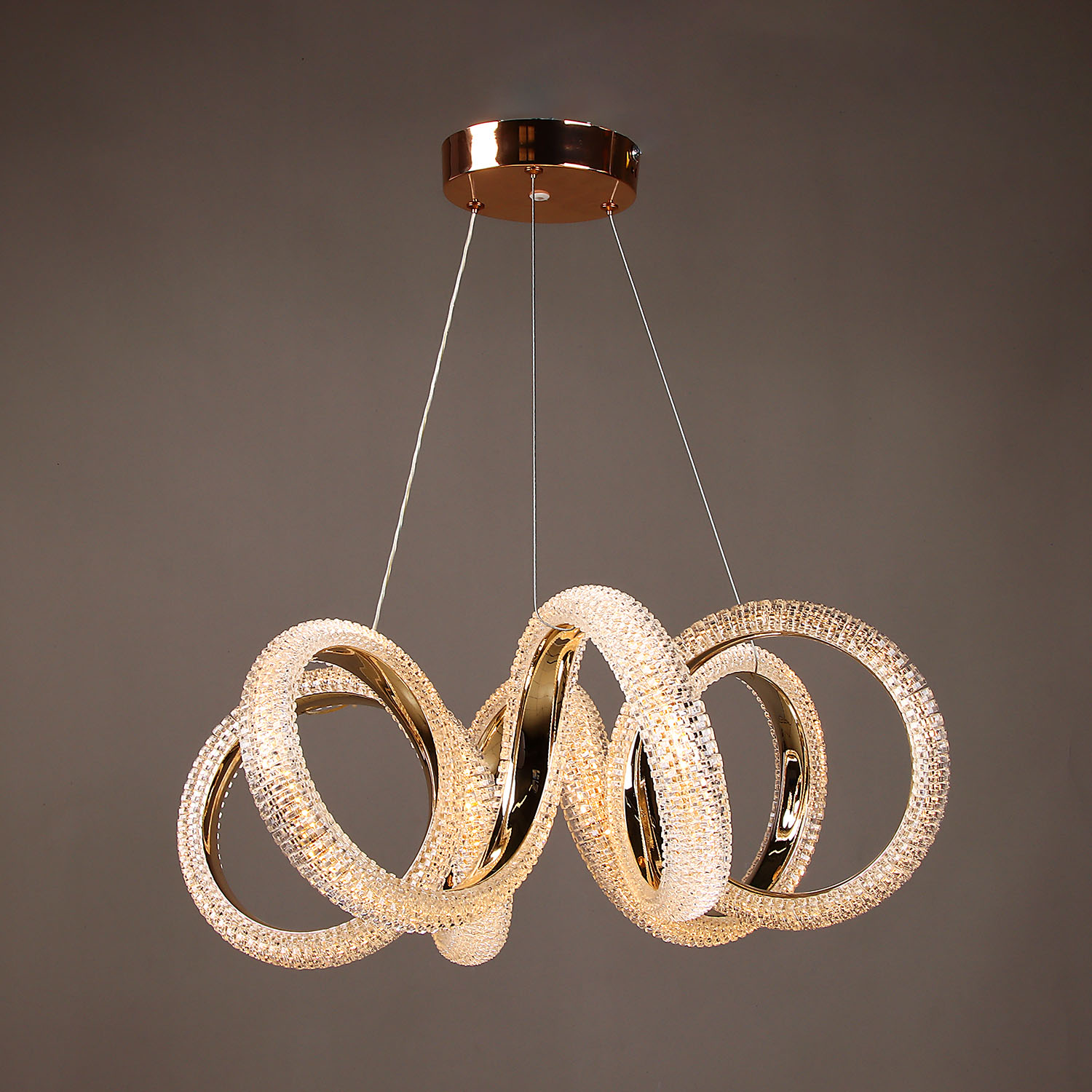 Светильник подвесной светодиодный 9232/140W Gold  530 мм 3 реж., пульт S=20м2  VERNER LIGHTING *1