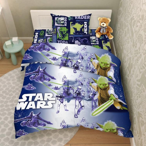 Постельное белье детское Василиса, Мастер Йода, 1.5 сп., бязь, нав. 70х70 см Постельное белье детское Василиса, Мастер Йода, 1.5 сп., бязь, нав. 70х70 см