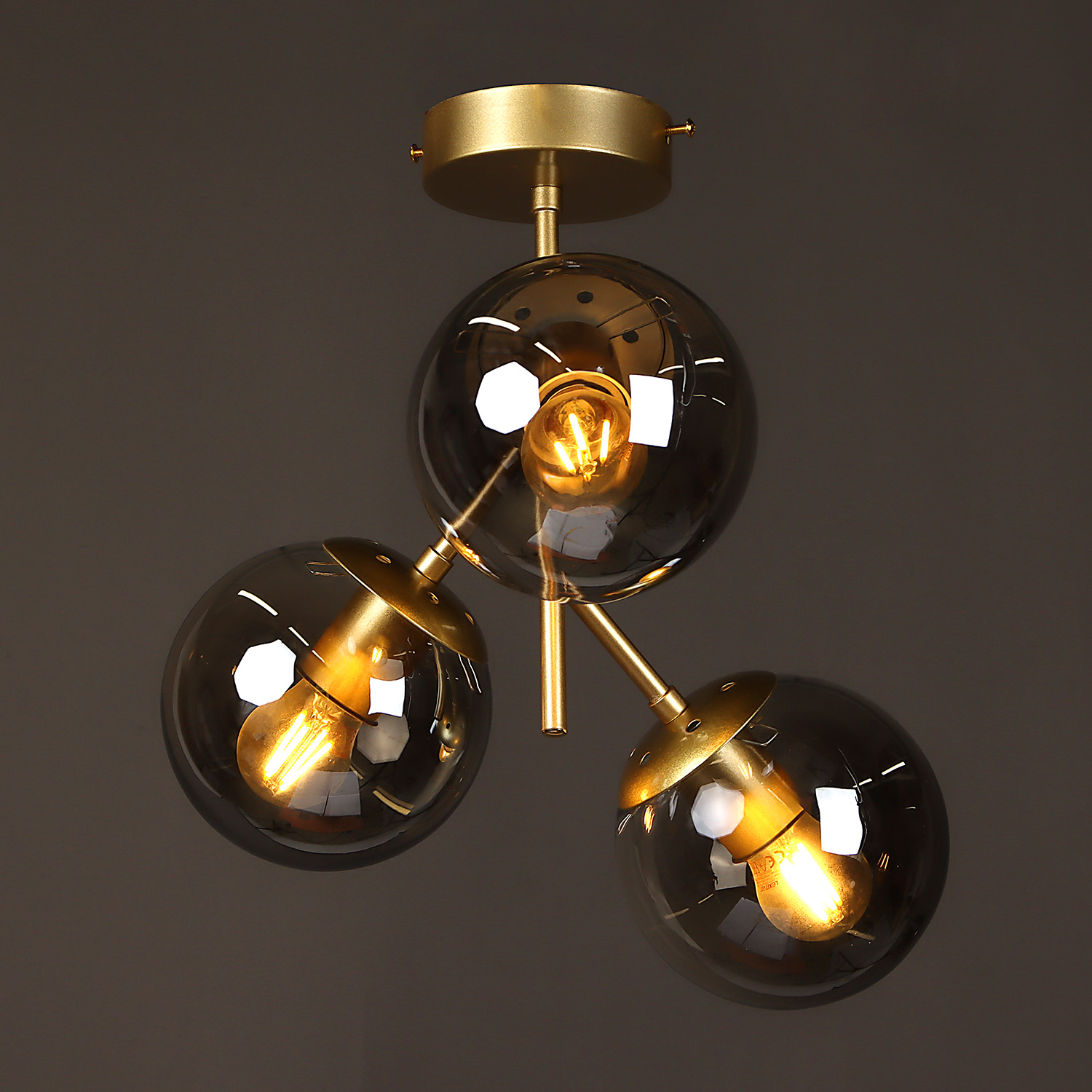 Люстра N36375/3 GD 3*40W E27 220V (d-350; h-340)  VERNER LIGHTING *1