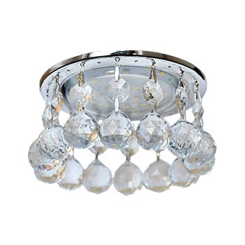 Светильник встраиваемый GX53 H4 5346 Ecola Glass Круг с хрусталикам прозр/хром FB53RVECB *1