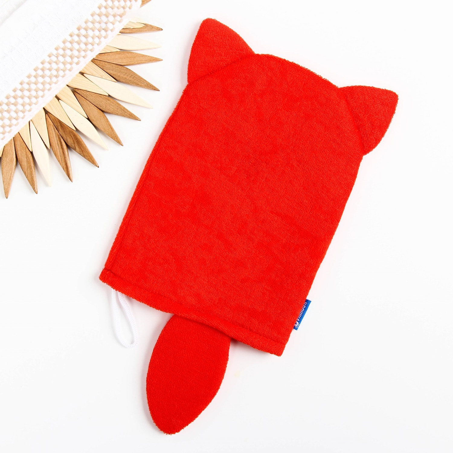 яяяИгрушка-мочалка для купания "Лисичка" из махры  3612503