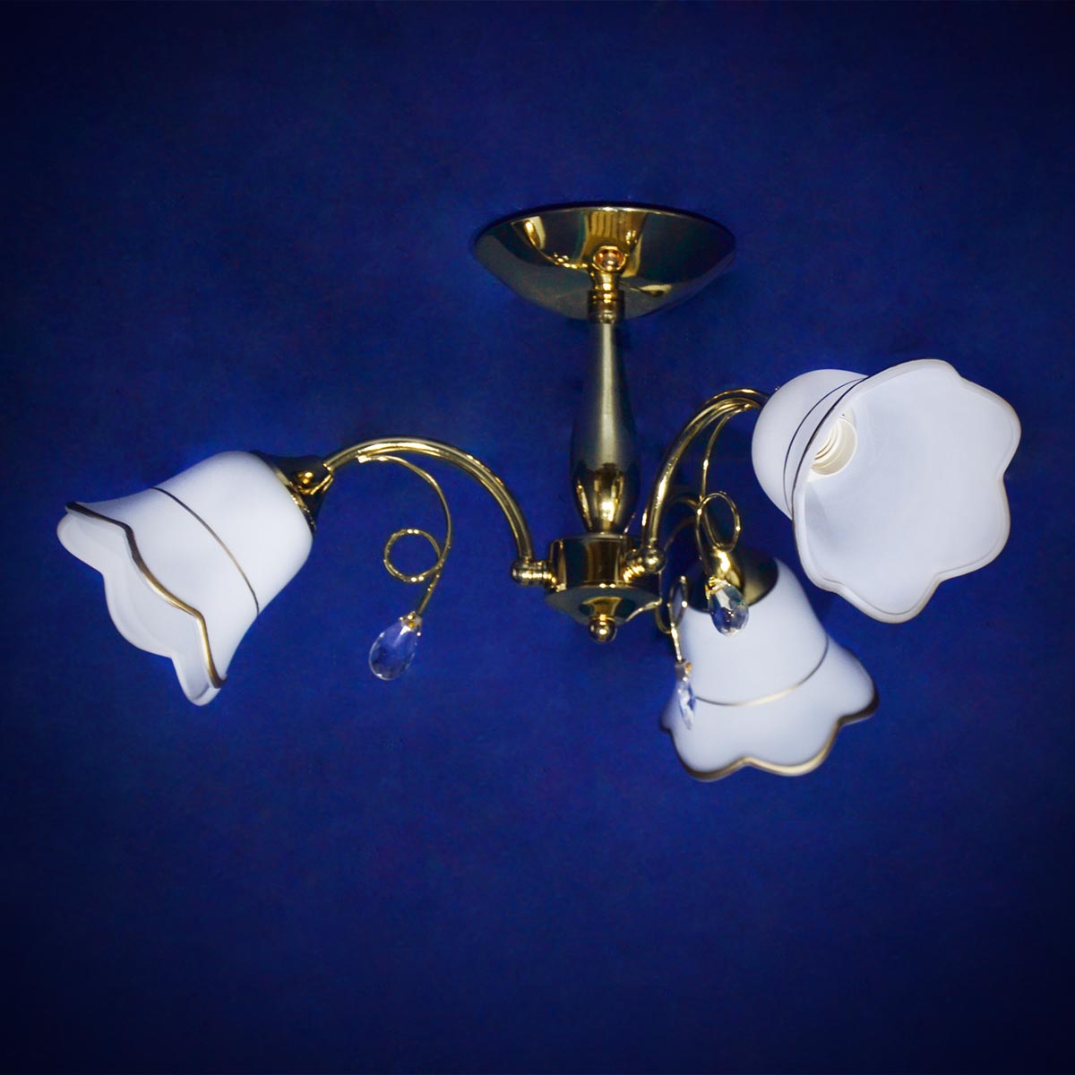 Люстра Verner Lighting А2346/3, 40 Вт, Е27, 3 ламп, золото