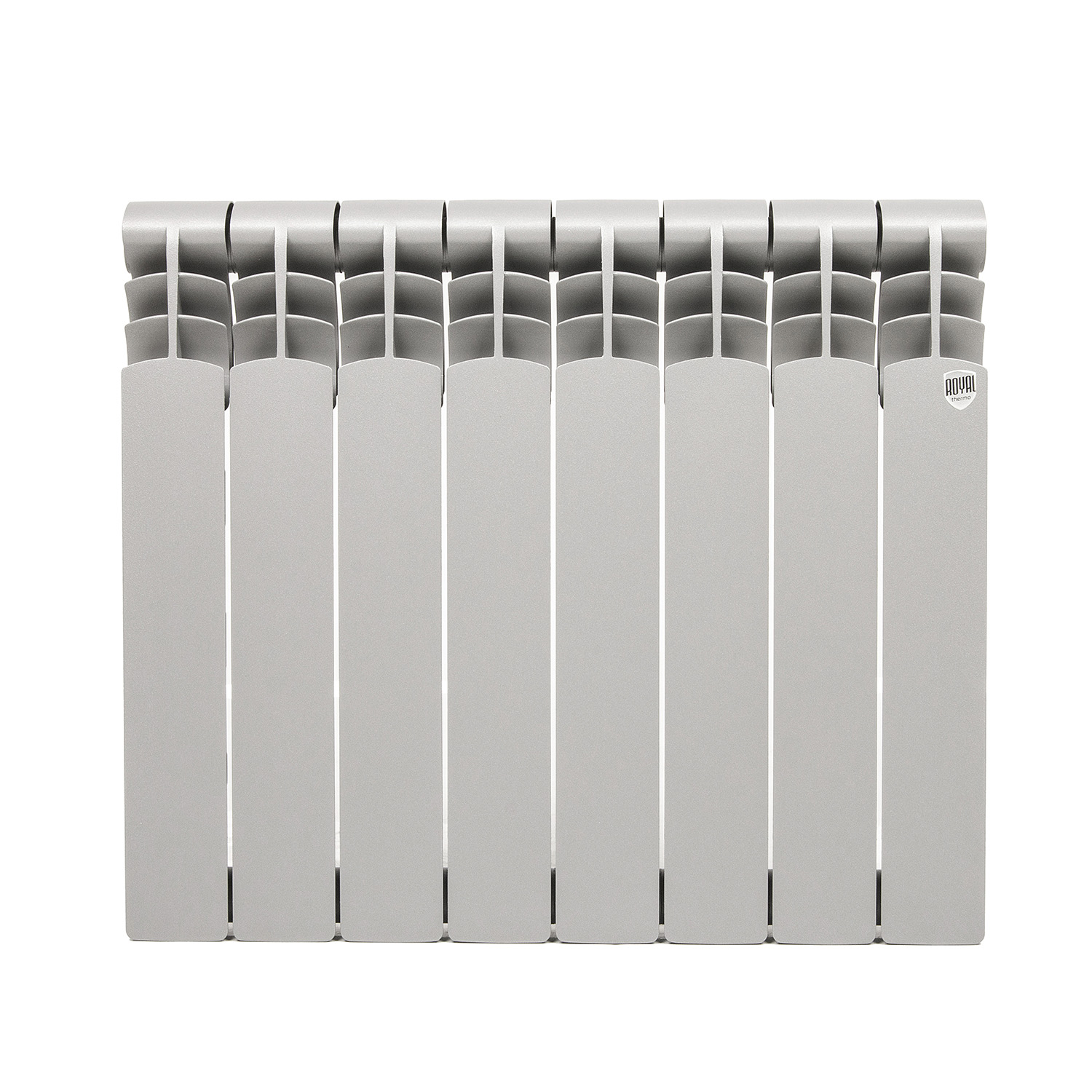 Радиатор биметаллический 8 секций Royal Thermo Revolution, 500 мм, серый Радиатор биметаллический 8 секций Royal Thermo Revolution, 500 мм, серый
