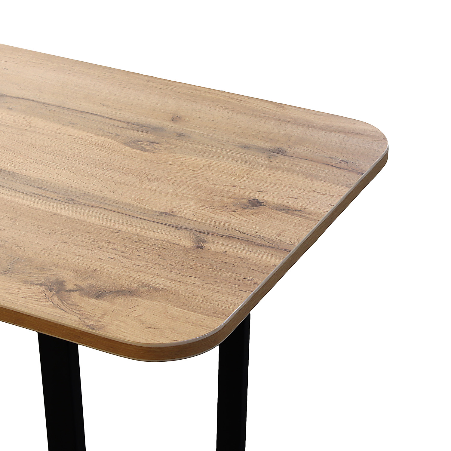 Стол обеденный прямоугольный нераздв.ЭКСИ 1150мм*590мм ДУБ ВОТАН+опора трапецивид. мат.черный*1