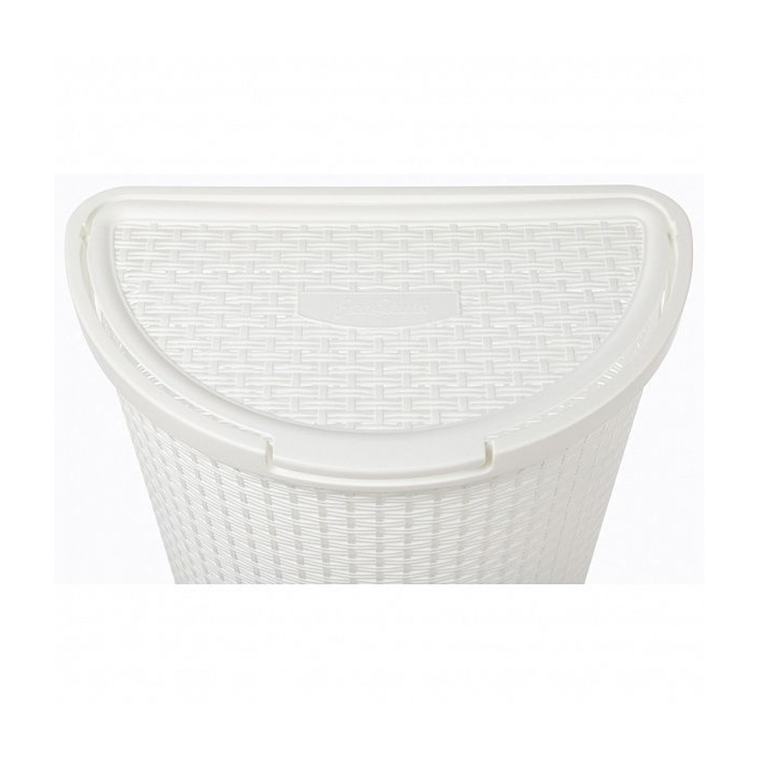 Корзина для белья пластм. 45л "Eco style" 460х265х610мм Белый арт.431217616 ("Бытпласт") *1/5