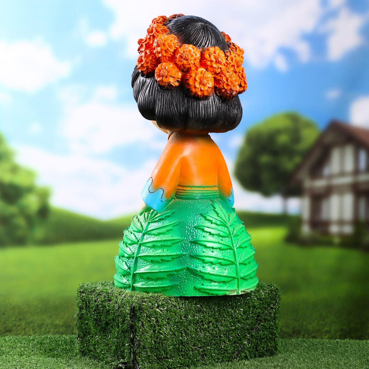 Садовая фигура "Гном бархатцы" 22х23х40см 10349486