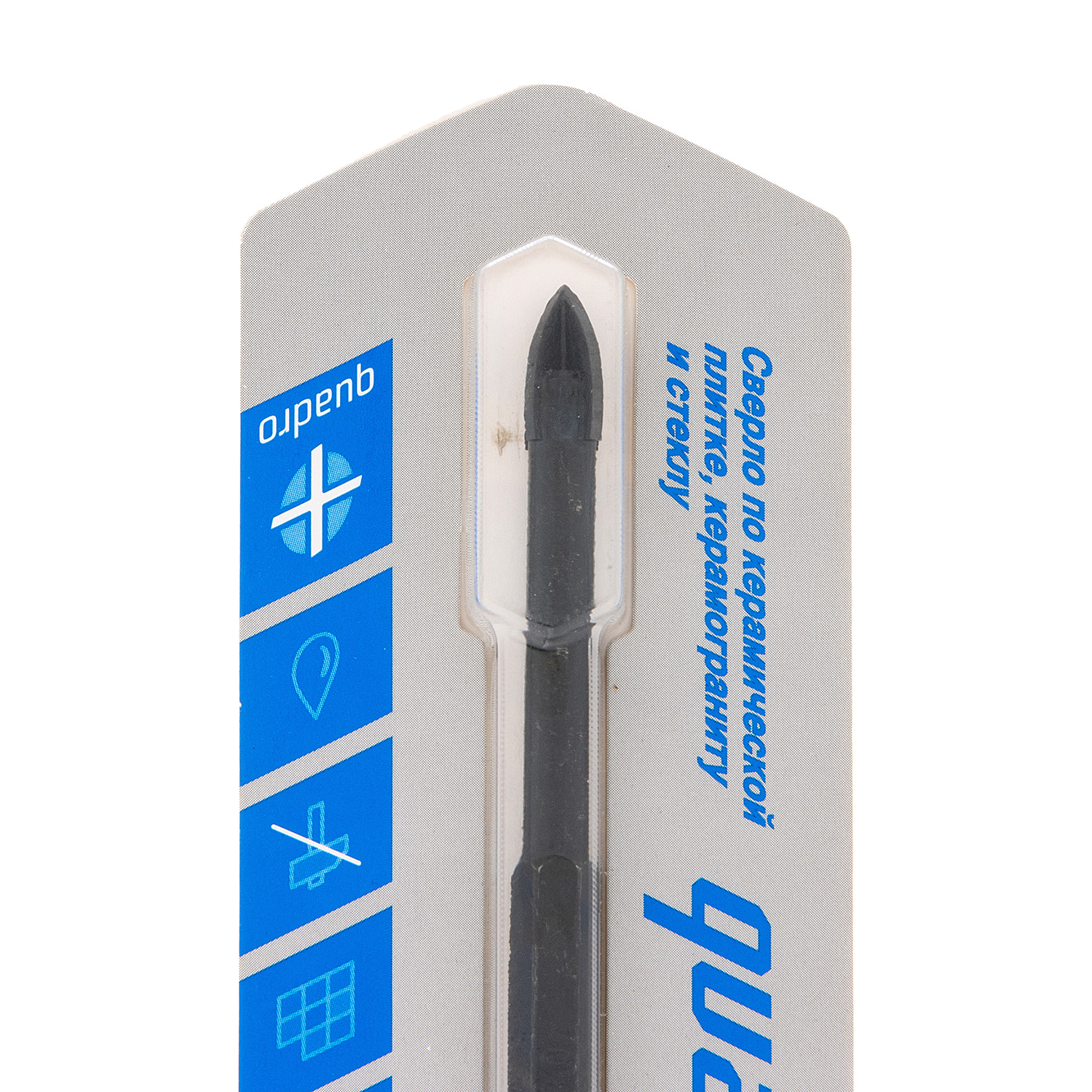 Сверло по стеклу/керамике  8,0мм (1шт) RB Quadro 4 грани (арт.676108) *10/40