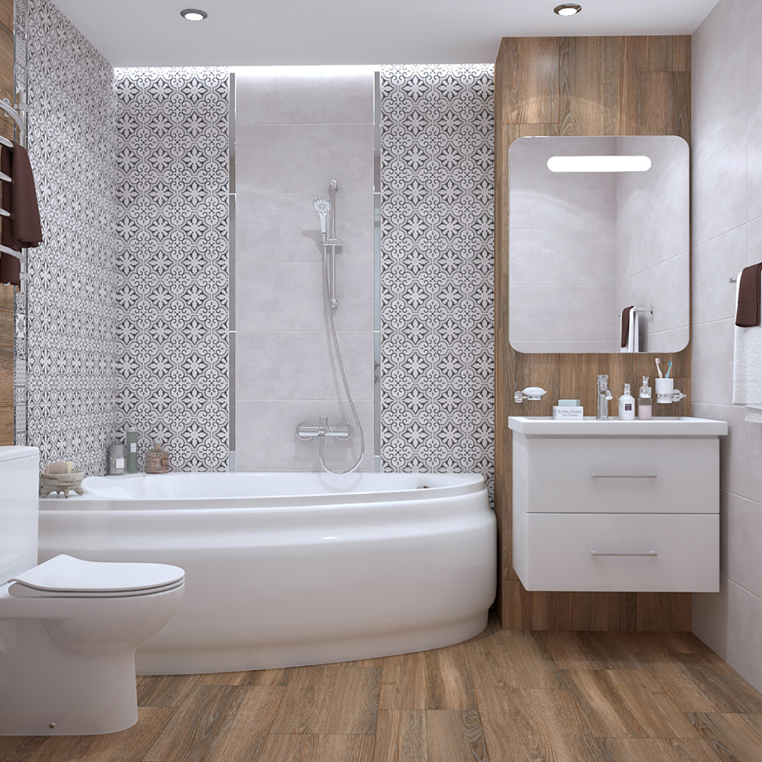 Декор Винтаж Вуд белый 300*600 (0,181*8=1,44*32) 7260-0006-1001 Лассельсбергер *1/8