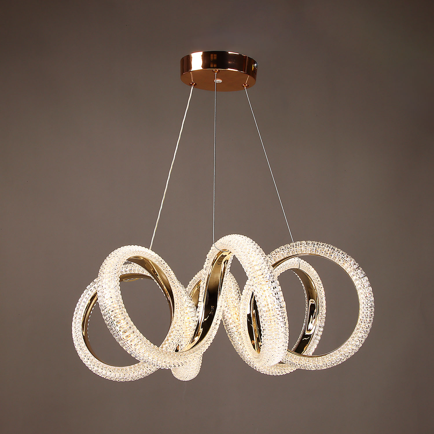 Светильник подвесной светодиодный 9232/140W Gold  530 мм 3 реж., пульт S=20м2  VERNER LIGHTING *1