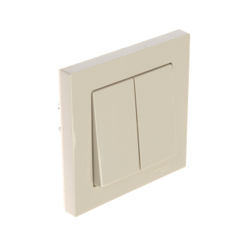 Выключатель "ATLAS DESIGN" СП 2кл. бежевый 10АХ в сборе SchE ATN000252 *