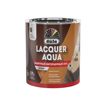 Лак акрилатный интерьевный матовый  0,9 л Dufa  LACQUER AQUA*1/6