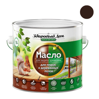 Масло для террас и деревянных полов Здоровый Дом Палисандр 1,8 л  *1/4/168