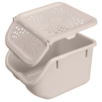 Контейнер д/овощей пластм. 7,8л 275Х240Х175мм Св.-Бежевый арт.434293034 ("Бытпласт") *1/6