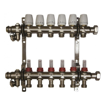 Коллекторная группа Millennium с расходомером, 3 выхода, с кранами