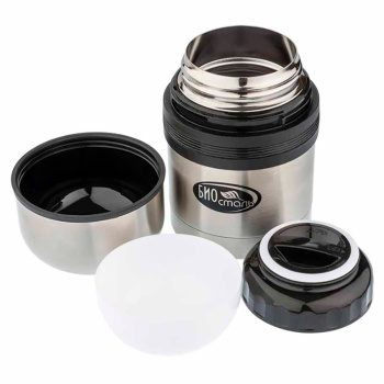 Термос нерж."Биосталь" 0,5л Узк./Шир.горло 2 чашки NG-500-1 *1/12