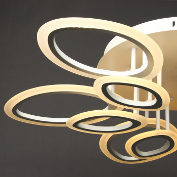 Люстра Verner Lighting Y1244/12, 6х7 Вт, 6х12 Вт, 3000 K, 1 режим, пульт д/у, белый