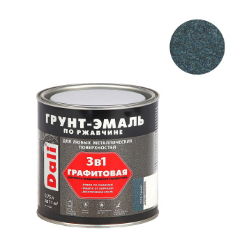 Грунт-эмаль по ржавчине серо-синяя графитовая 0,75 л DALI *16576