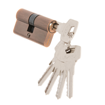 Замок врезной 61,5мм медь,3 ригеля 1023/60-AC Avers *1/20