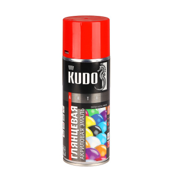 Эмаль-аэрозоль красный 520 мл RAL 3020 KUDO *1/12