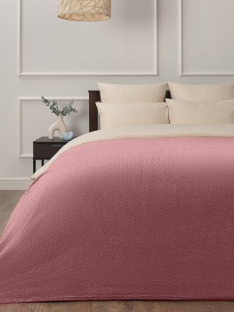 Плед 200*220см фланель жаккард  r-ромбики розовый TF FNJL PI10 047/2022 Absolute *1