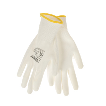 Перчатки рабочие полиэстер, с полиуритановым обливом, Белые, р-р 8(M) PR-PU051 "Fiberon" *12/120 Перчатки рабочие полиэстер, с полиуритановым обливом, Белые, р-р 8(M) PR-PU051 "Fiberon" *12/120