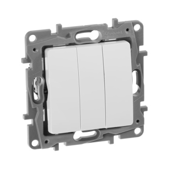 Механизм выключателя "Etika" 3-м. белый Leg 672213  *1/10