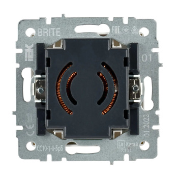 Светорегулятор  "BRITE" белый 600Вт поворотно-нажимной IEK BR-D20-0600-K01   *1/8/80