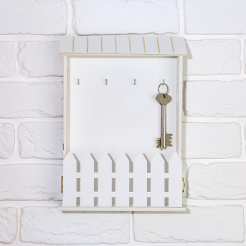 Ключница "Белая", 22,5 х 30,5 х 5,7 см. 4334334