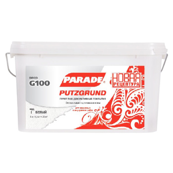 Грунтовка акриловая для внутренних и наружных работ 5л PARADE G100 Putsgrund под декор. покрытие *1