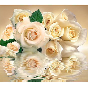 Фотообои VIP А 083 "БЕЛЫЕ РОЗЫ" 294*260 см 12л (г.Тула) *1/6